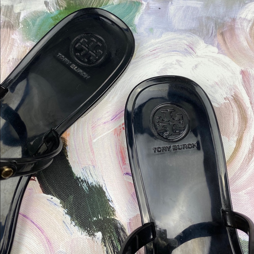 Tory Burch Blossoms Jelly Thong Sandals Size 8 - Picture 5 of 14